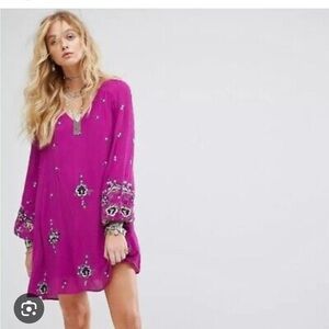 Free People Oxford Dress XS Purple